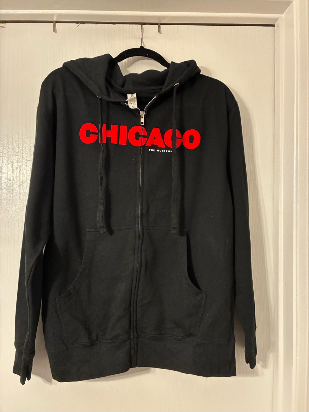 Chicago The Musical Navy Zip Up Hoodie Size Adult Medium